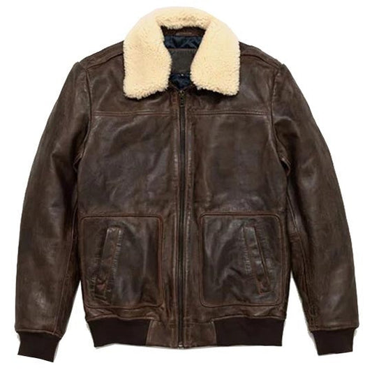 Men’s Vintage A2 Shearling Bomber Jacket