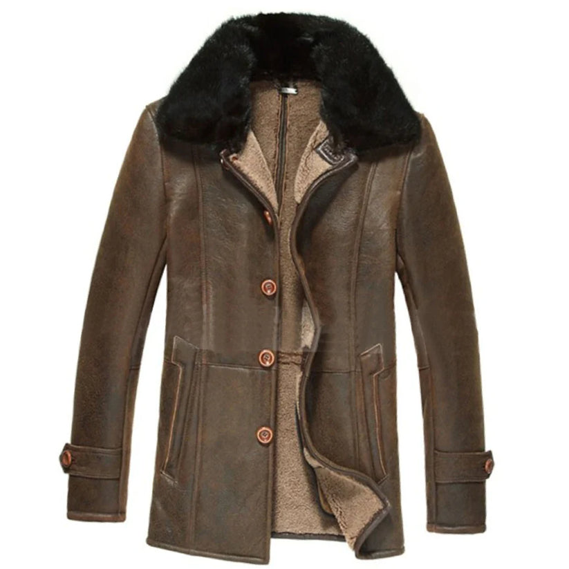 Men's Vintage Shearling Sheepskin Coat