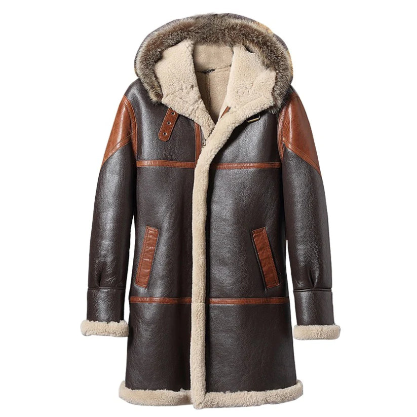 Men's Vintage Sheepskin Shearling Coat