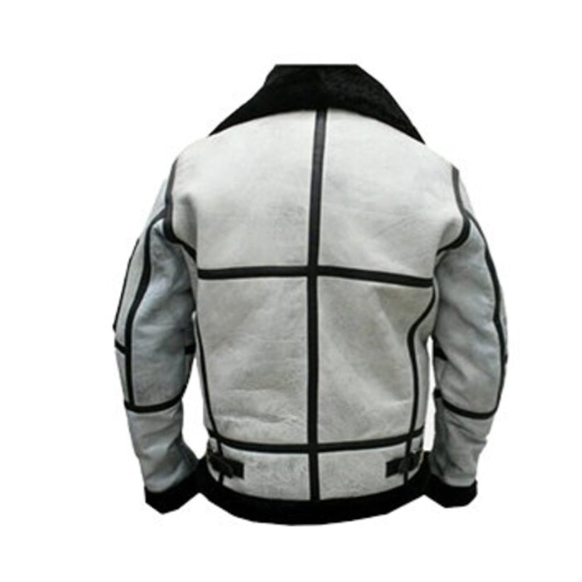 Men's White RAF B3 Bomber Flight Aviator