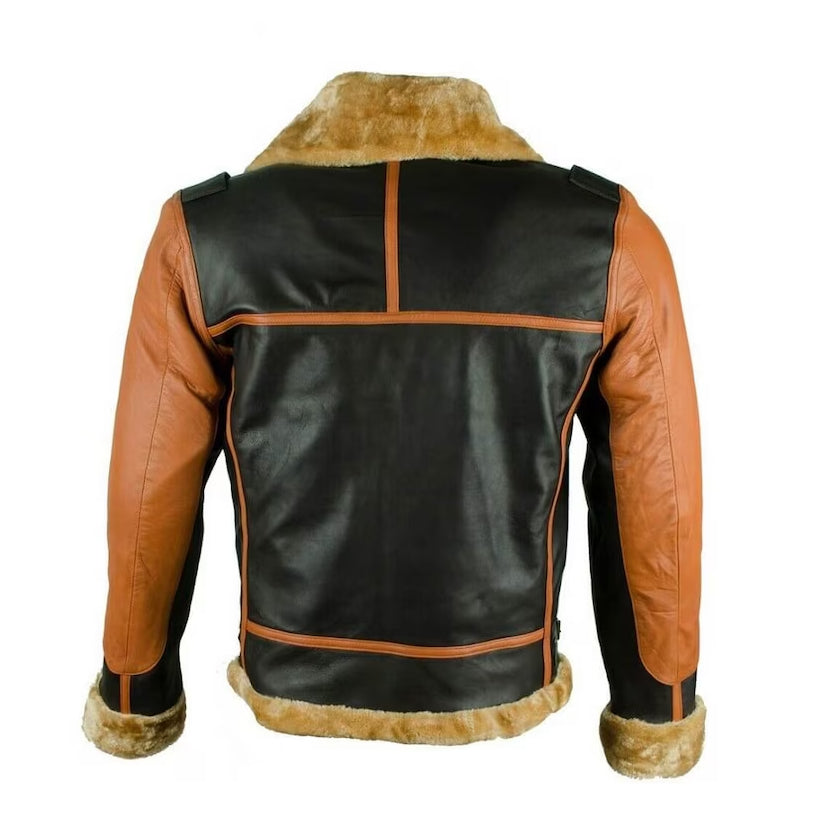 Men's vintage Sheepskin Leather Jacket