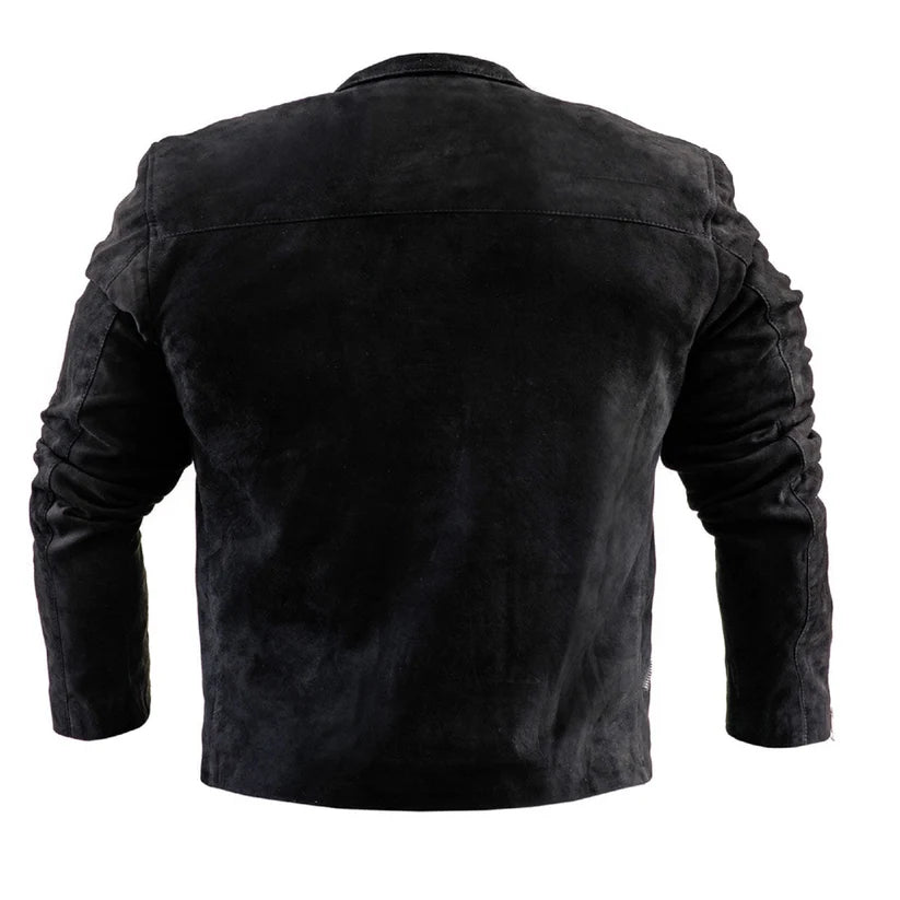 Mens Black Suede Leather Jacket