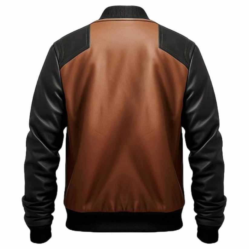 Mens classic Black and Brown Bomber Jacket