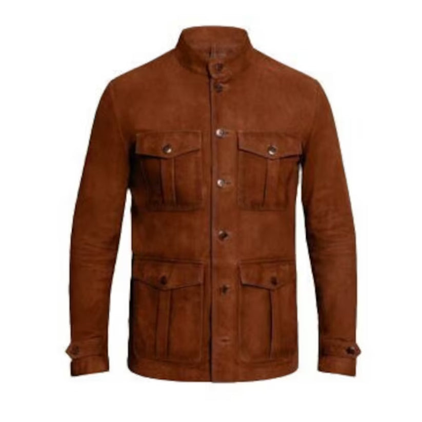 Mens Brown Suede Cowboy Jacket