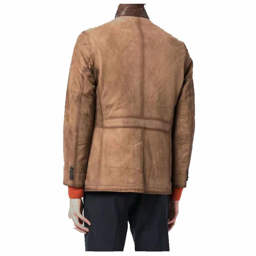 Mens Brown Suede Leather Blazer