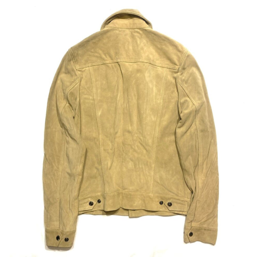 Mens Suede Leather Trucker Jacket