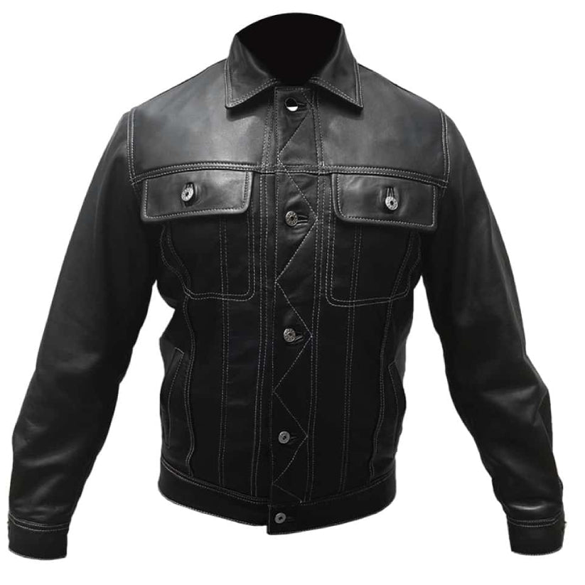 Mens Full Sleeve Cow Leather Shirts