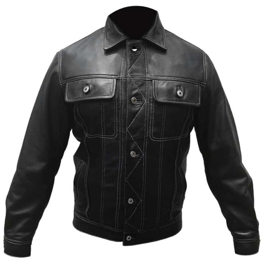 Mens Full Sleeve Cow Leather Shirts
