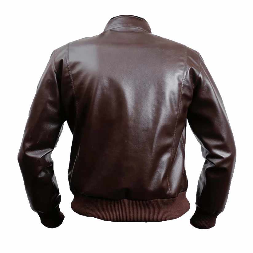 Mens Heavy Brown Leather Jacket
