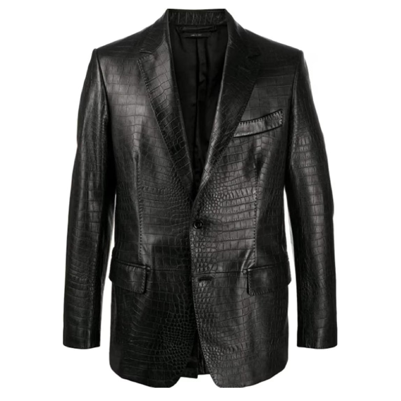 Mens Lambskin Real Leather Blazer Coat
