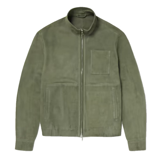 Mens New Style Suede Jacket Army green