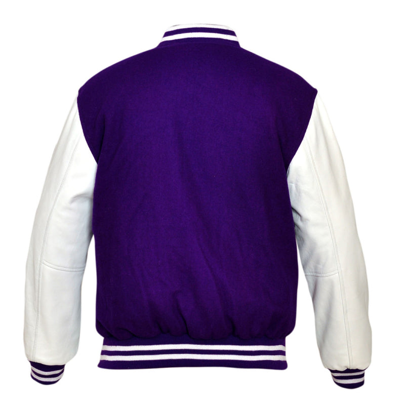Mens Real Leather Premium Varsity Letterman Jacket