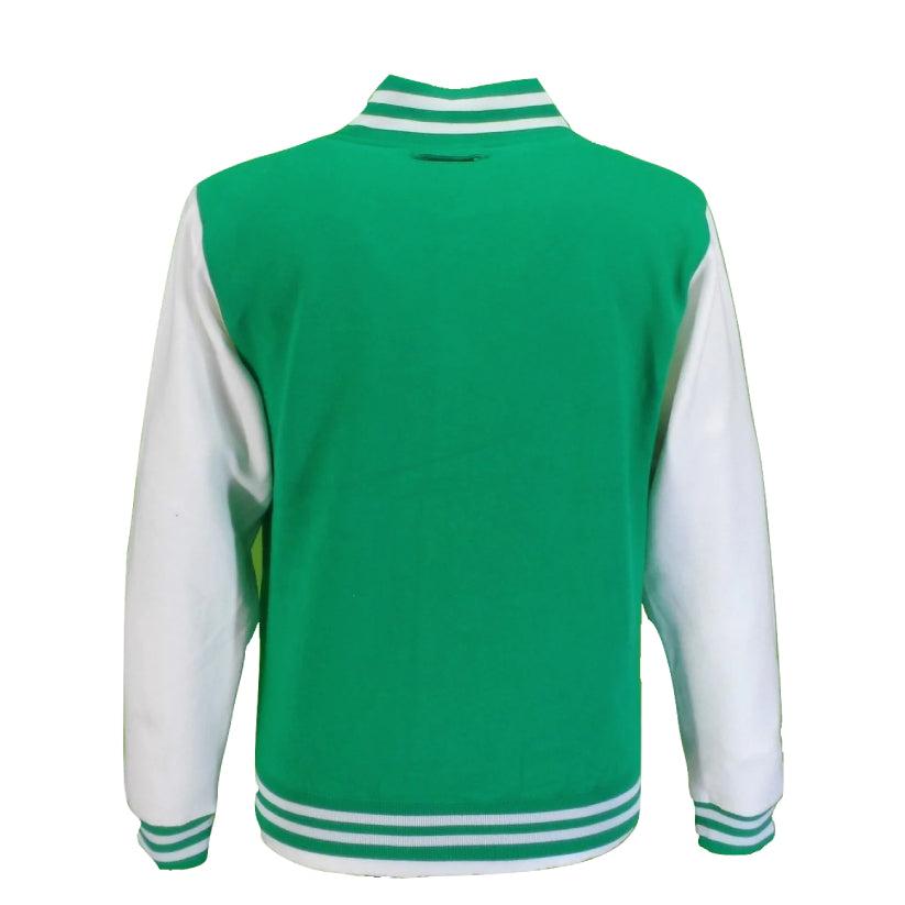 Mens Retro Green/White Varsity Letterman Jackets