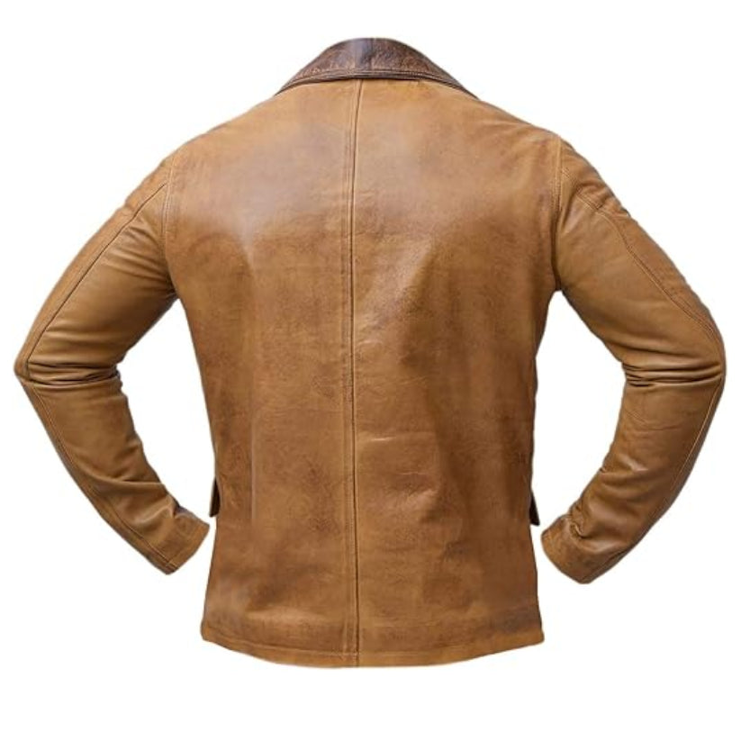 Mens Vintage Red Dead Blazer Arthur Brown Redemption II Leather Jacket