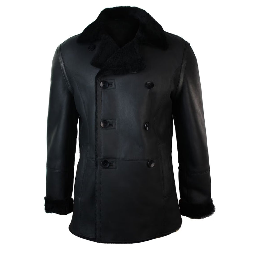 Men's Suede Shearling Leather Jacket