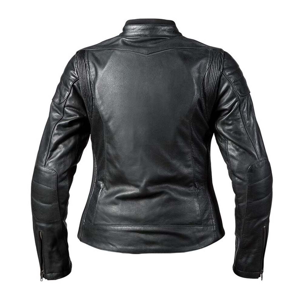 Motorbike Black Leather Jacket For Women
