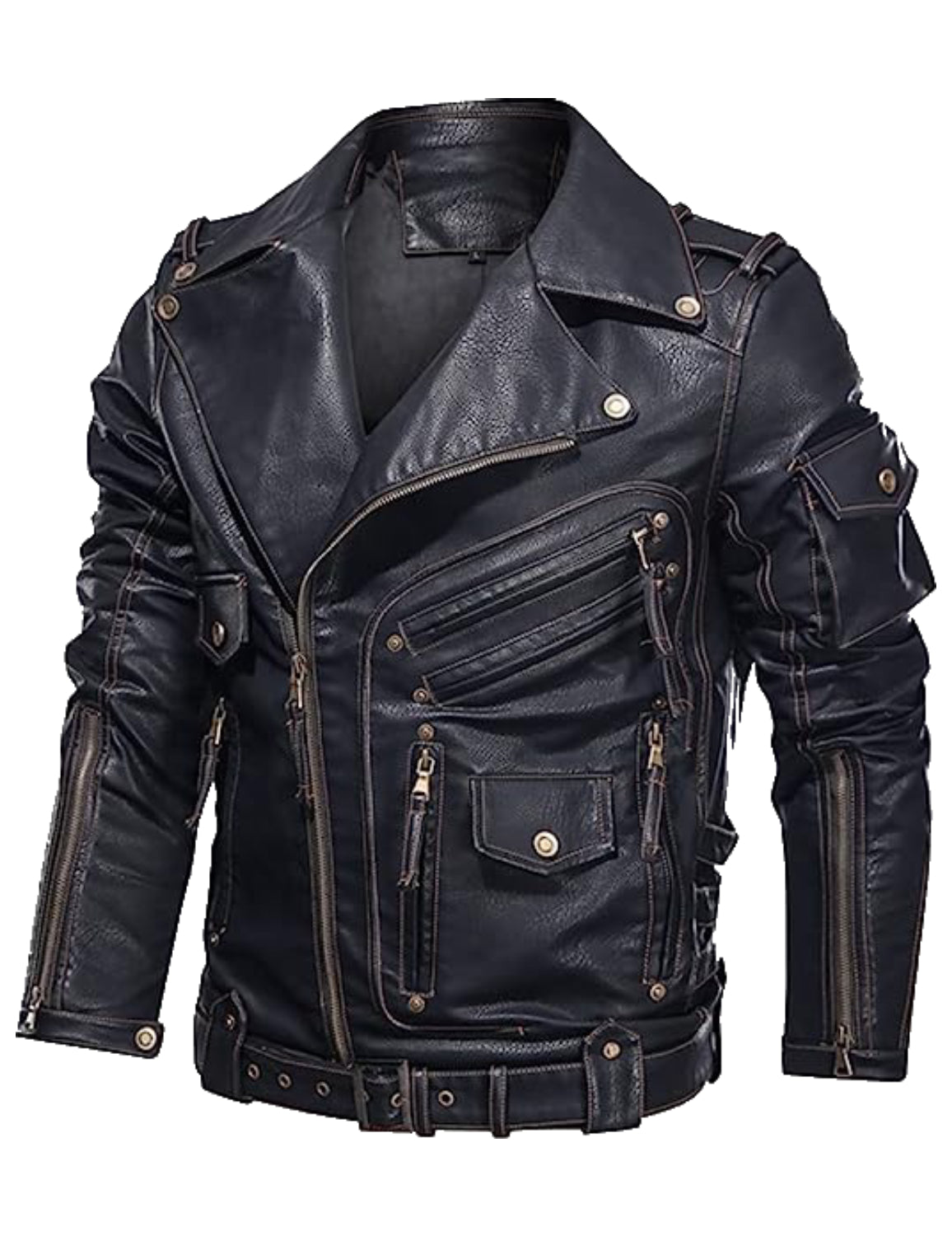 Motorcycle Leather Jacket for Men