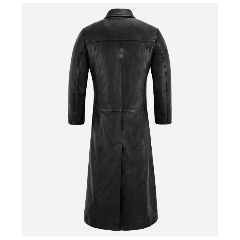 Lack Leather Long Coat Soft Leather Coat