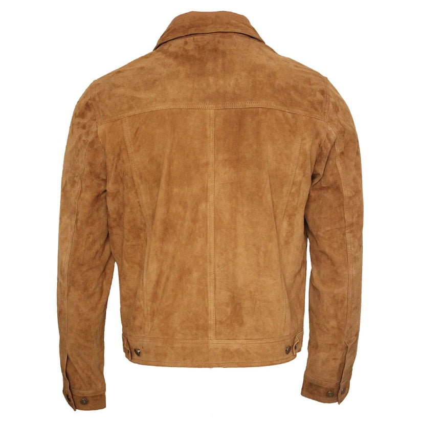 New Men's Suede Leather Shirt