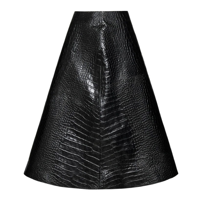 New Style A Line Leather Skirt