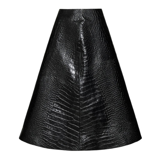 New Style A Line Leather Skirt