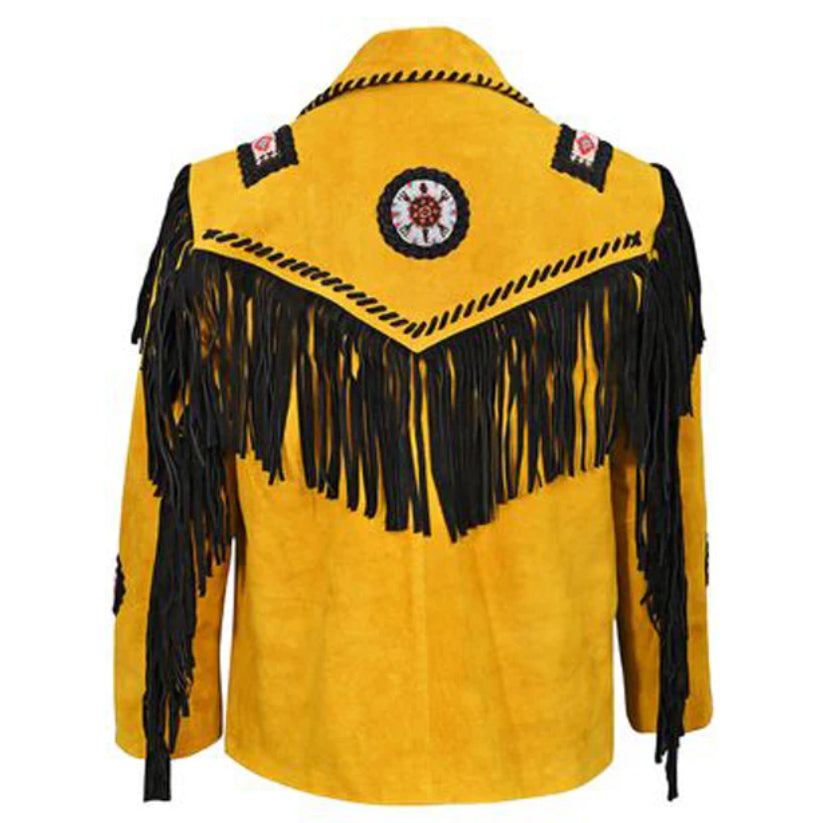 New Style Men's Yellow Western Jacket