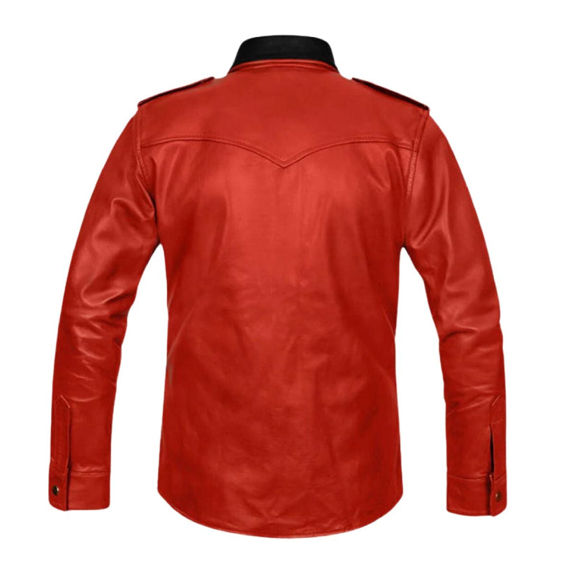 Red Leather Shirts