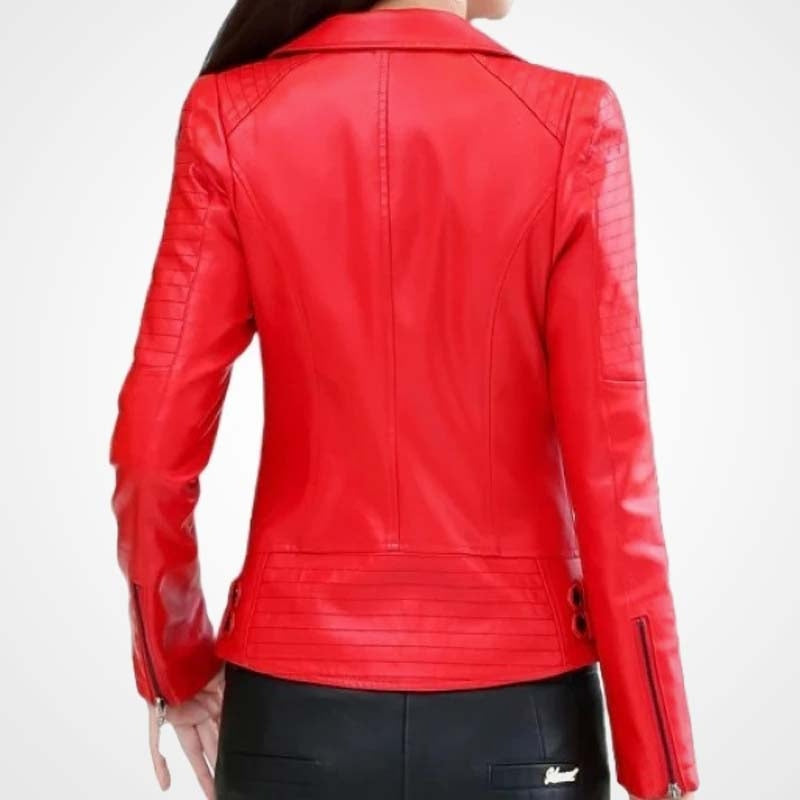 Scarlet Luxe Women's Sheepskin Moto Jacket