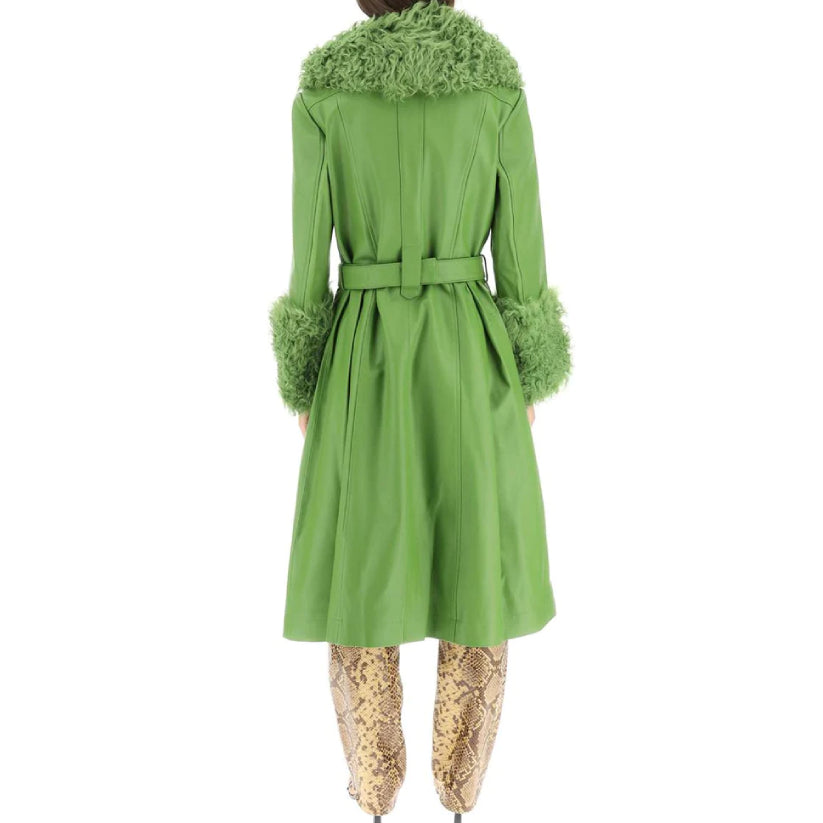 Saks Potts Foxy Leather and Shearling Long Coat