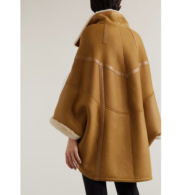 Shearling Lined Leather Coat