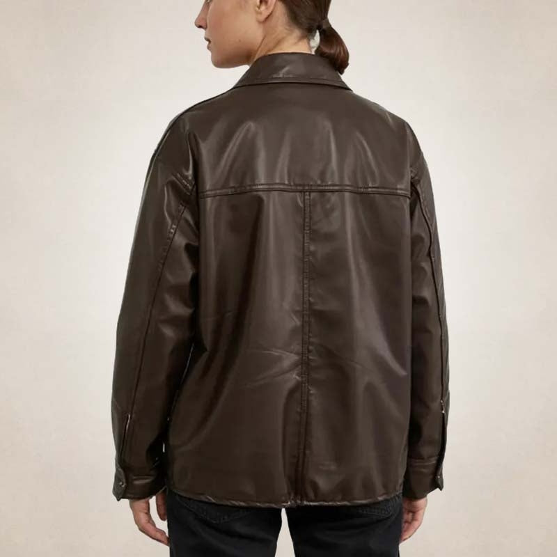 Sienna Women's Brown Casual Leather Jacket