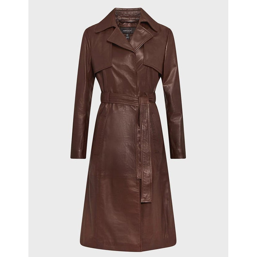Tall Leather Trench Coat