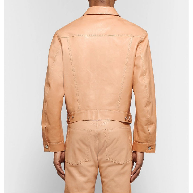Unique Style Leather Trucker Jacket