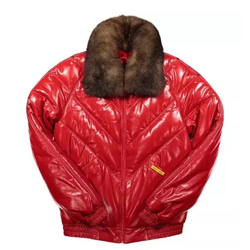 V-Bomber Red Classic Leather Jacket