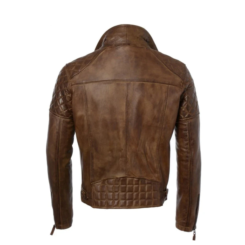 Vintage Leather Biker Jacket