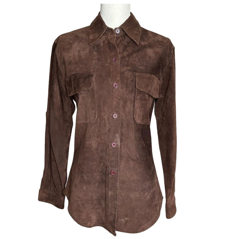 Vintage Women’s Small Leather Shirt Western