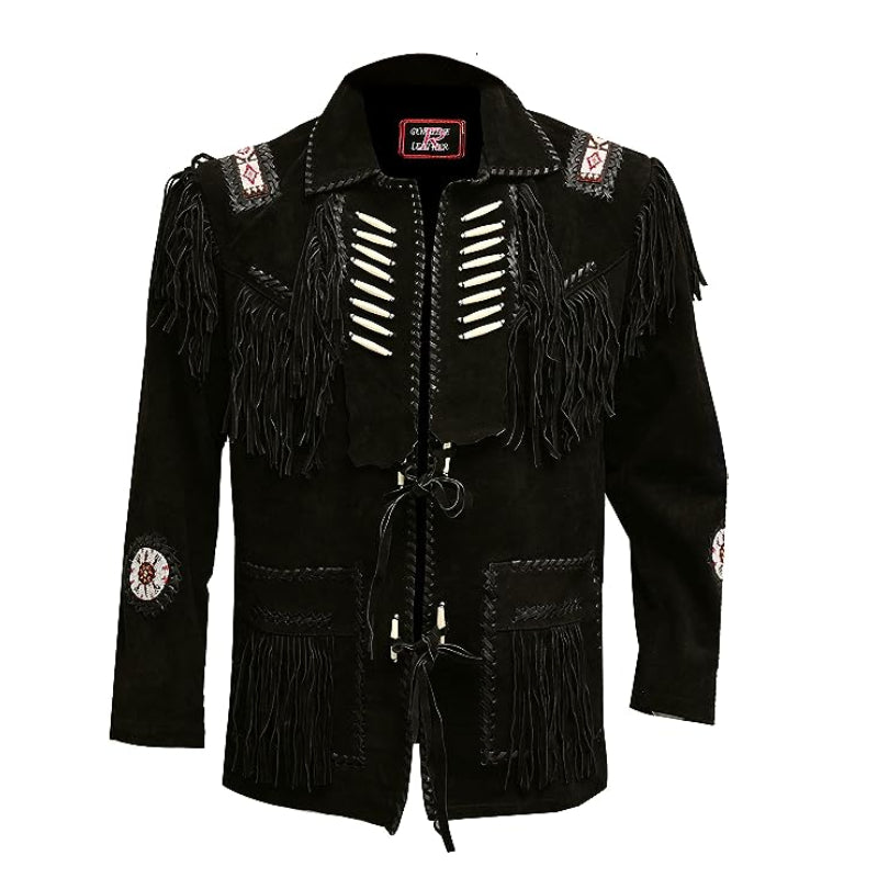 Western Cowboy Leather Jacket for Men's