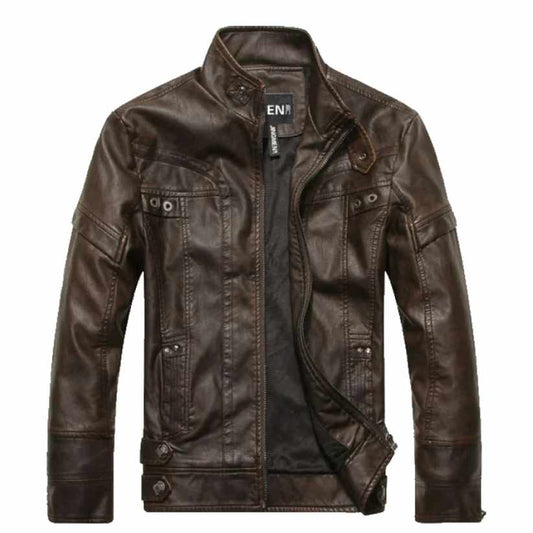 Vintage Brown Motorcycle Jacket