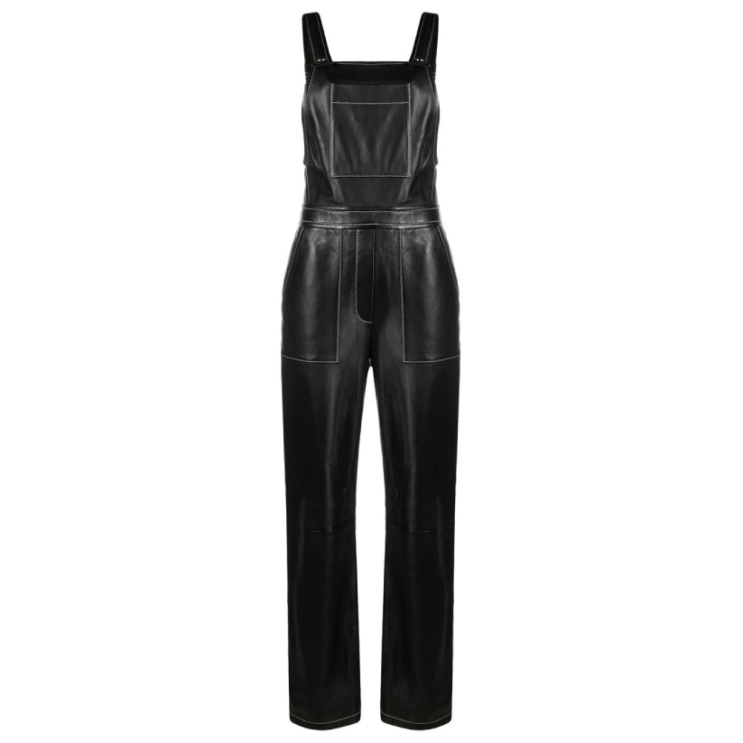 Women Contrast-Stitching Leather