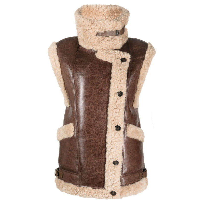 Women Faux-Leather Shearling