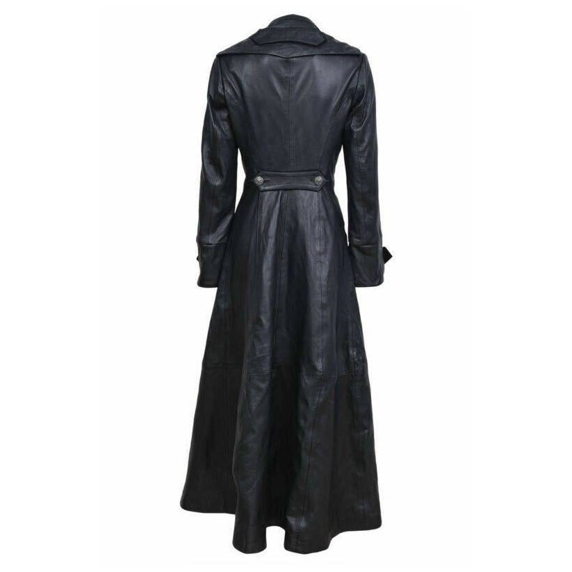 Women Genuine Lambskin Trench Coat