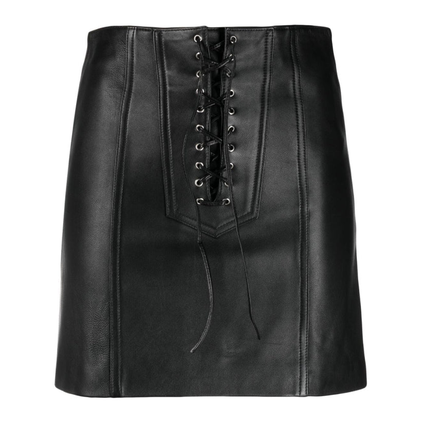 Women Lace Up Mini Skirt