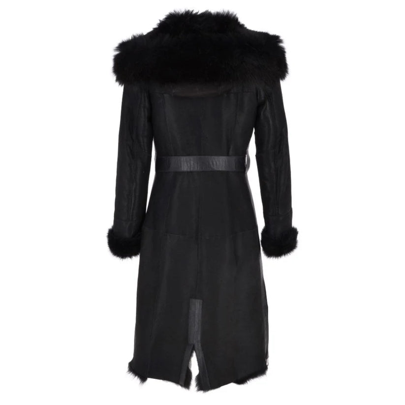 Women Shearling Coat in 100% Genuine Lambskin Leather