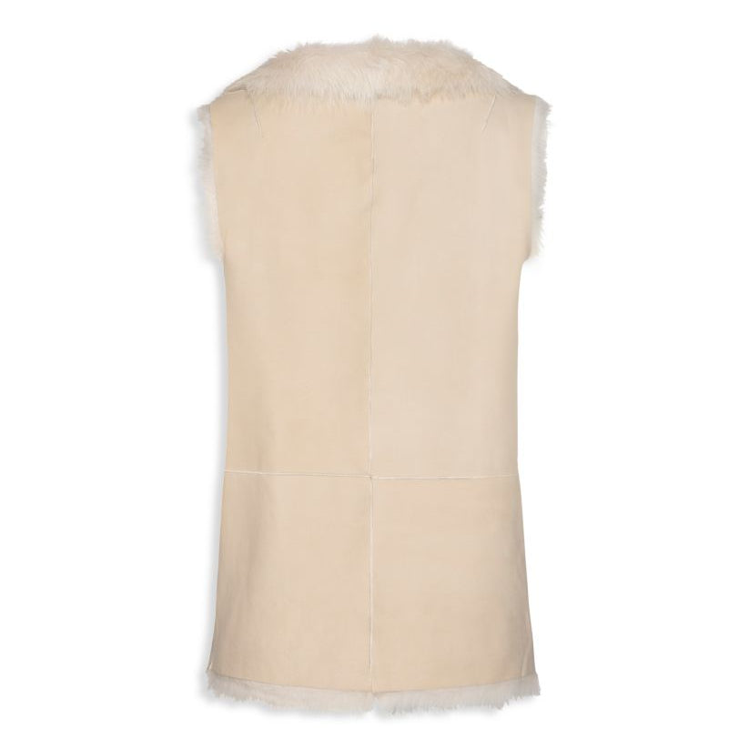 Women Suede Shearling Vest
