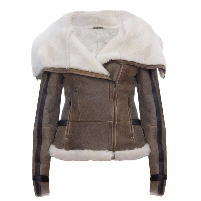 Women's Aviator Jacket Tan