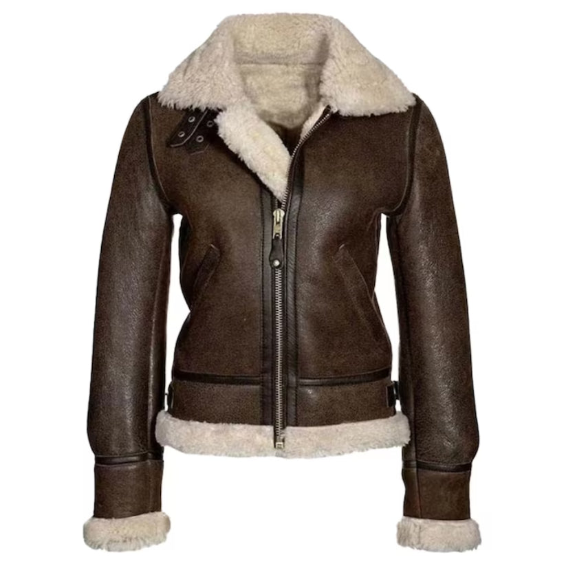 Women's B3 Bomber Aviator Leather Jacket