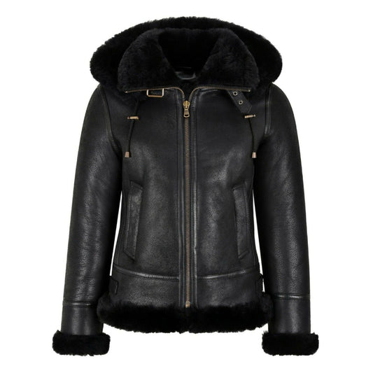Women's B3 Bomber Hooded Classic Shearling Jacket