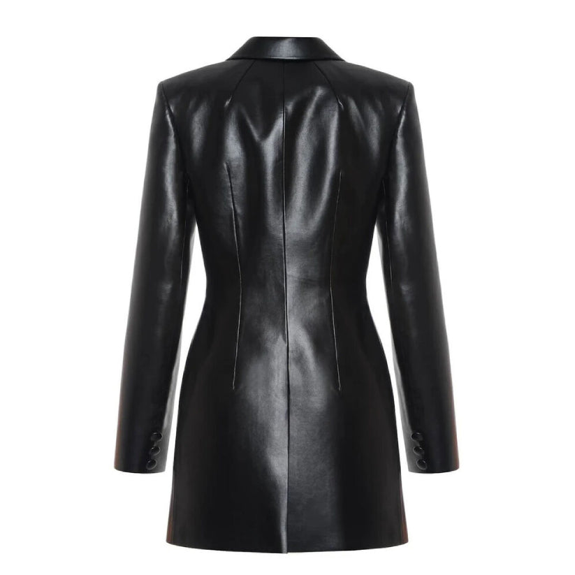 Women's Black Blazer 100% Soft Lambskin