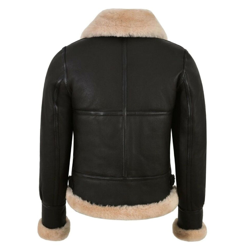Women's Bomber Aviator Style Leather Jacket