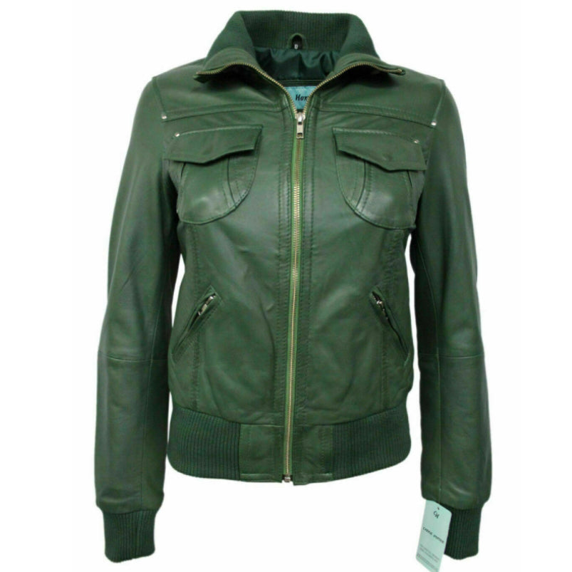Women's Celebrity Lambskin Slim Fit Biker Leather Jacket